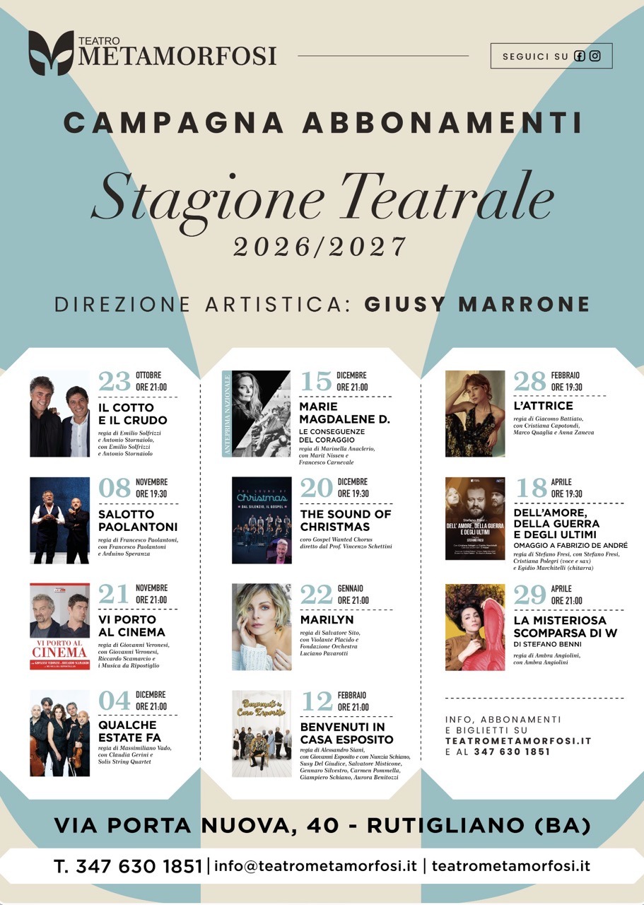Cartellone Stagione 2026/2027